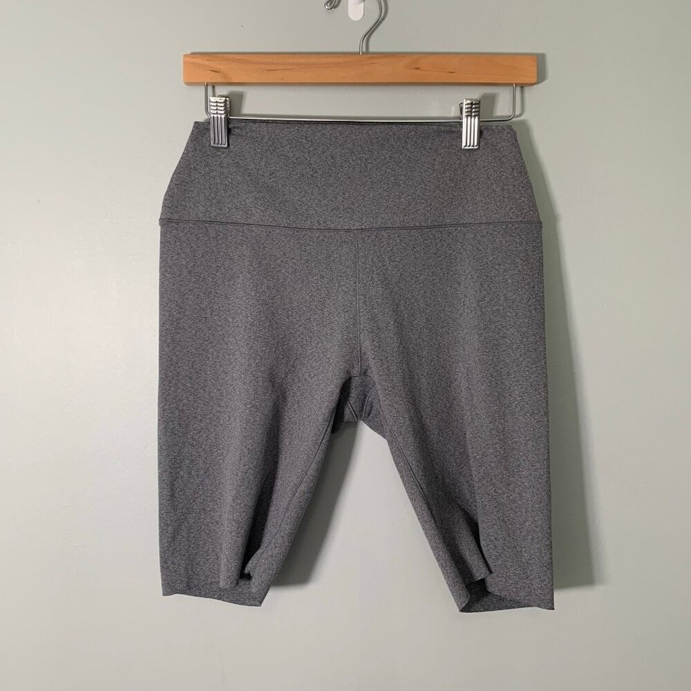 RBX Bike Shorts 9" Women Medium Gray High Waisted Heathered‎ Activewear Biker